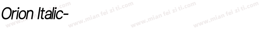 Orion Italic字体转换